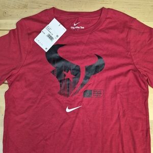Nike Red Houston Texans Graphic Kids Shirt. NWT. Size L 14/16